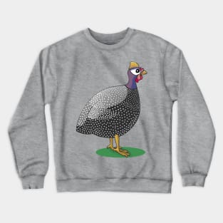 Guinea fowl hen grey purple Crewneck Sweatshirt